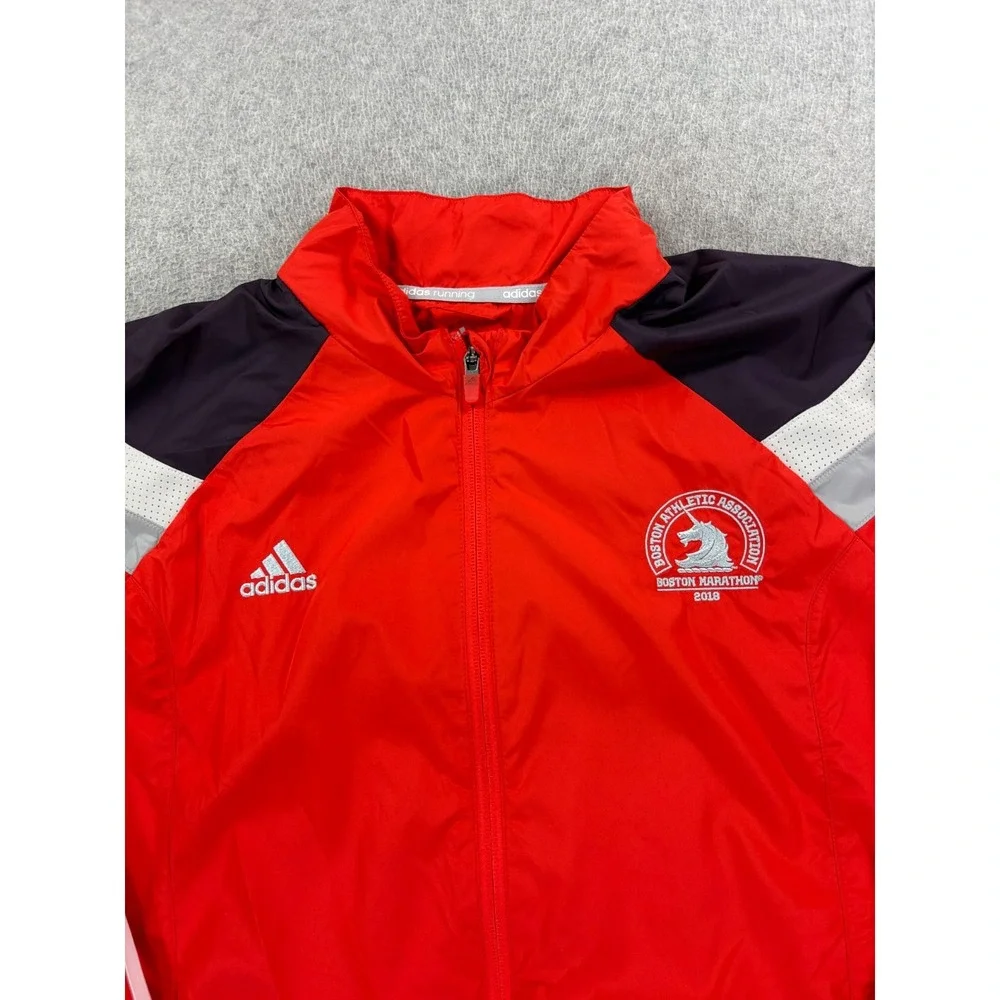 Boston Marathon 2018 Adidas Stitched Logo Running Jacket (Men's large) Orange